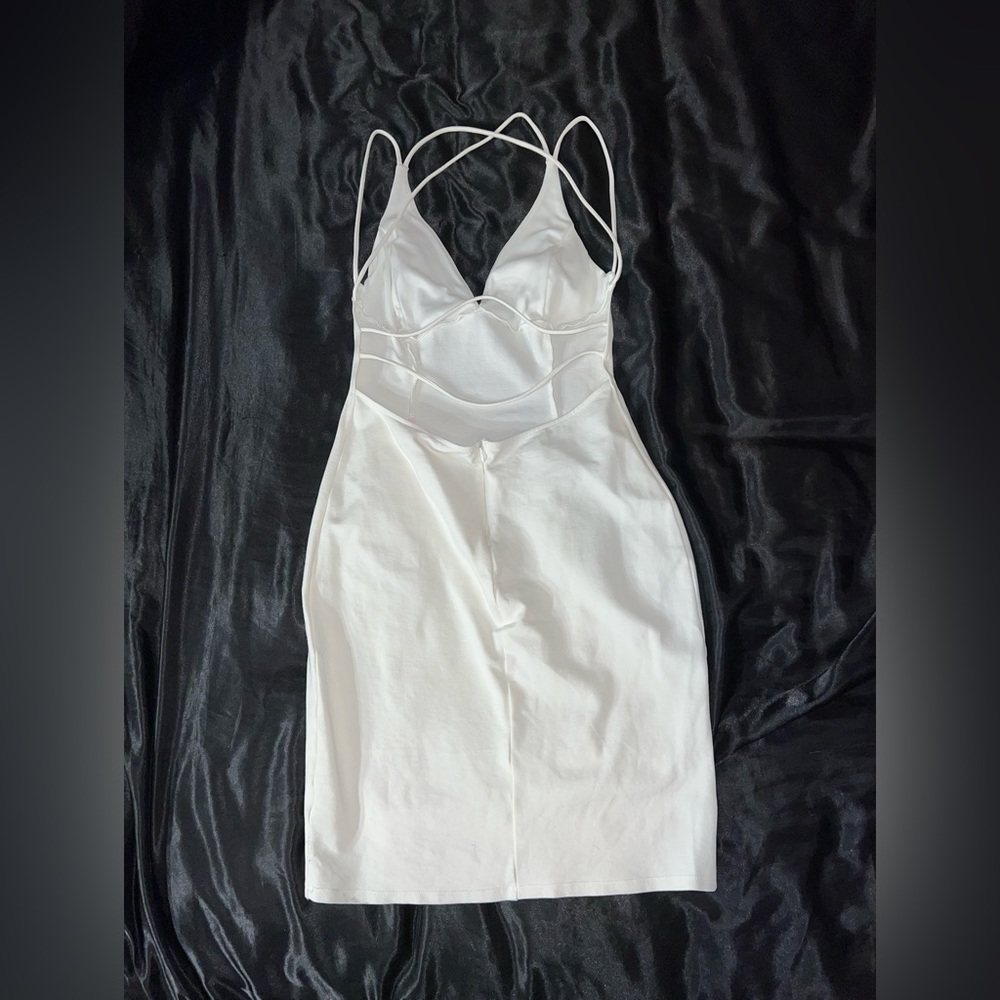 LuLus White Backless Strap Dress